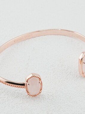 Kendra Scott Oval Rose Quartz Bangle